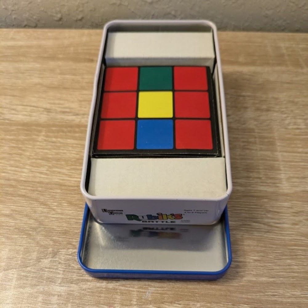 Rubiks Battle Card Game in Collector Tin University Games 2-6 Players Ages 7+ - Picture 10 of 14